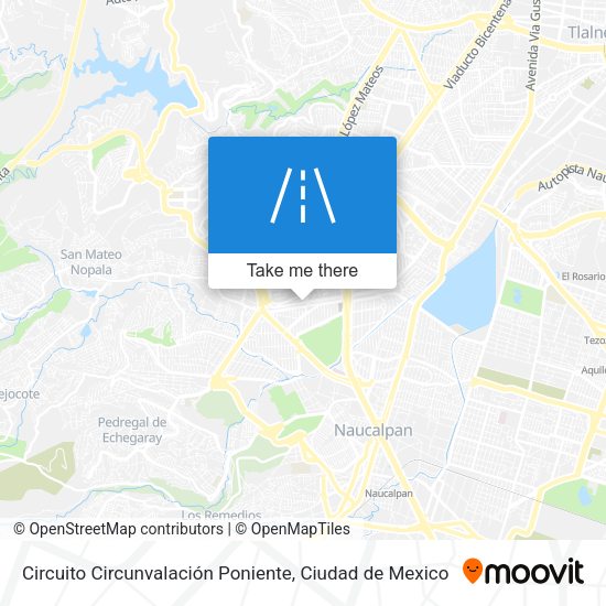 Mapa de Circuito Circunvalación Poniente