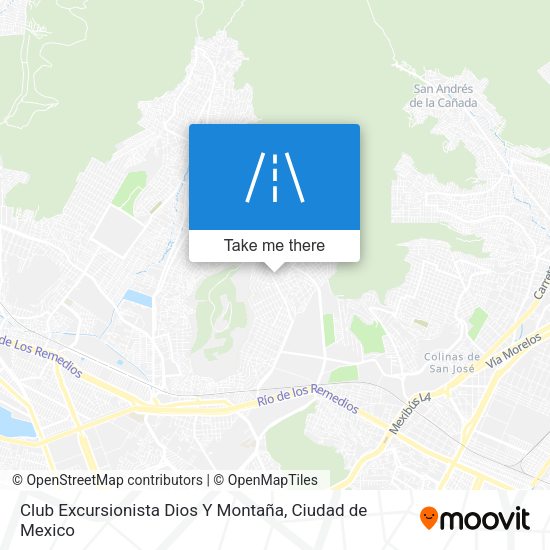 Club Excursionista Dios Y Montaña map