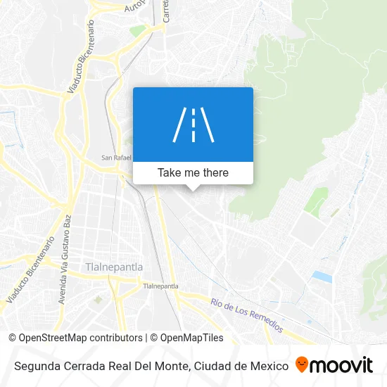 Segunda Cerrada Real Del Monte map