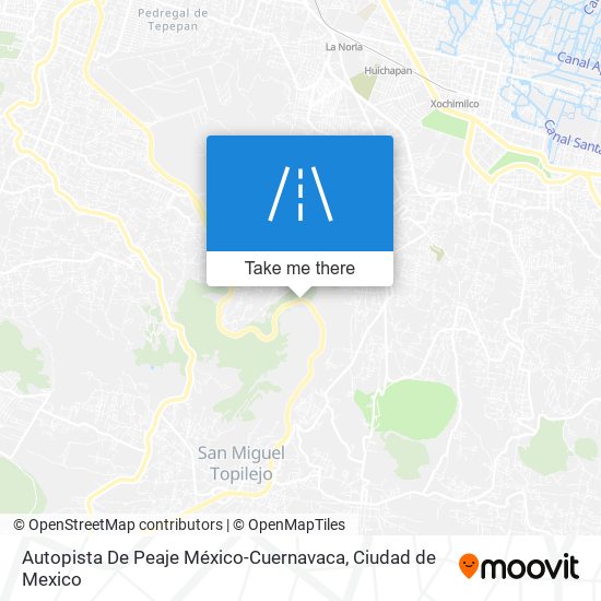 Mapa de Autopista De Peaje México-Cuernavaca