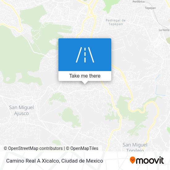 Camino Real A Xicalco map