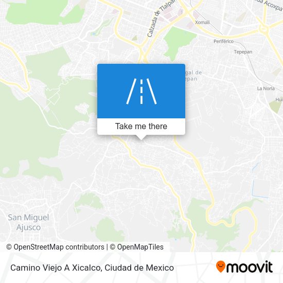 Camino Viejo A Xicalco map