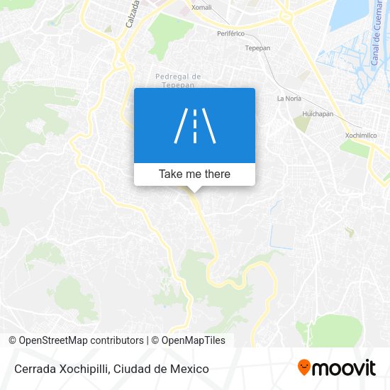 Cerrada Xochipilli map