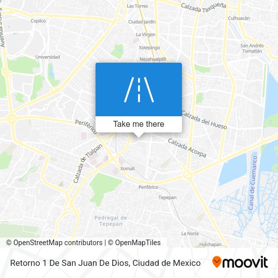 Retorno 1 De San Juan De Dios map