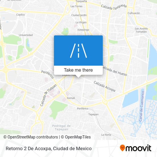 Mapa de Retorno 2 De Acoxpa