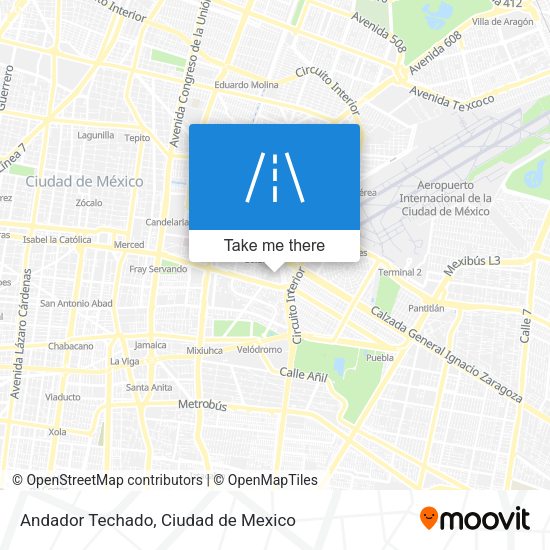 Andador Techado map