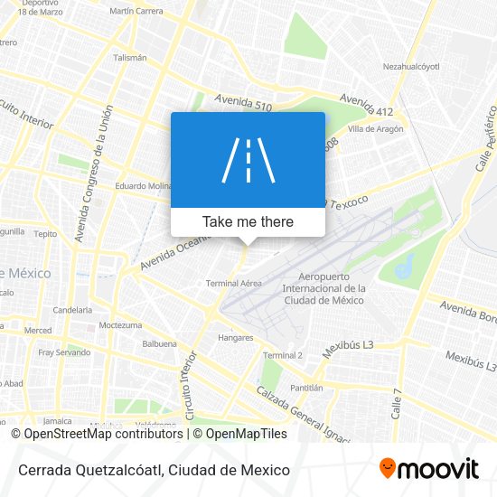 Mapa de Cerrada Quetzalcóatl