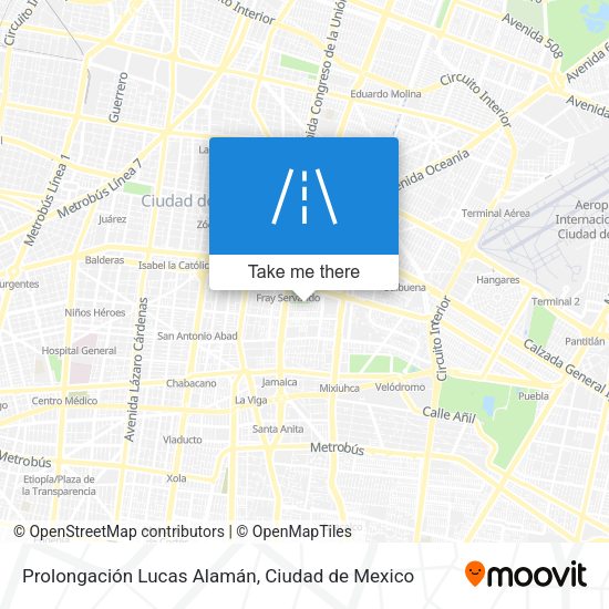 Prolongación Lucas Alamán map