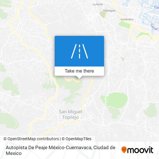 Autopista De Peaje México-Cuernavaca map