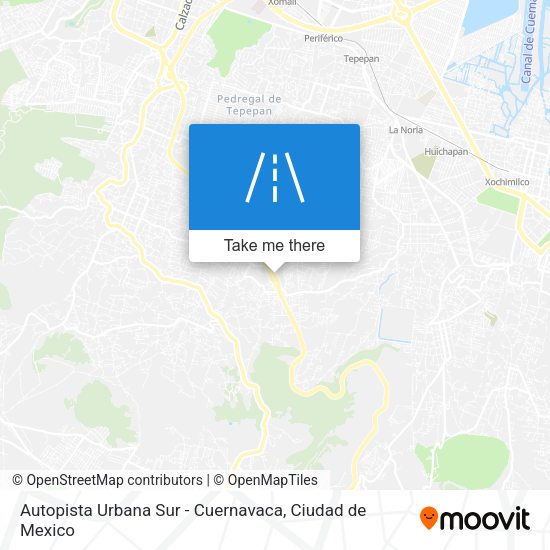 Autopista Urbana Sur - Cuernavaca map