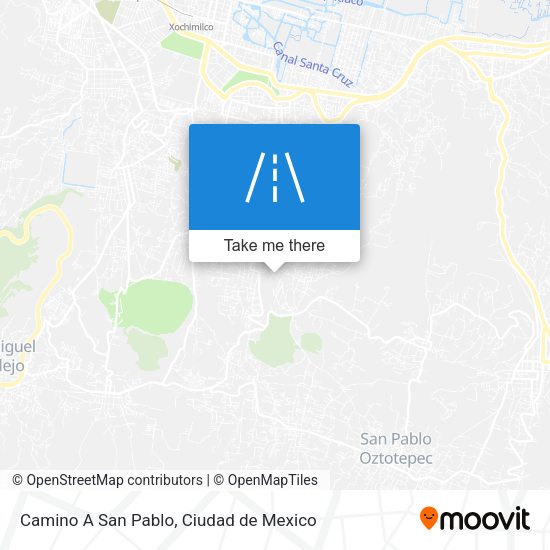 Camino A San Pablo map