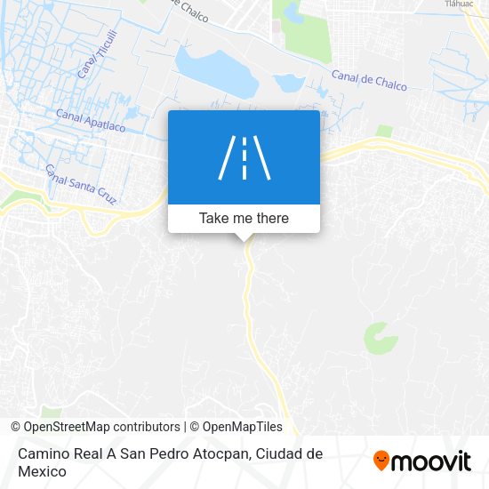 Mapa de Camino Real A San Pedro Atocpan