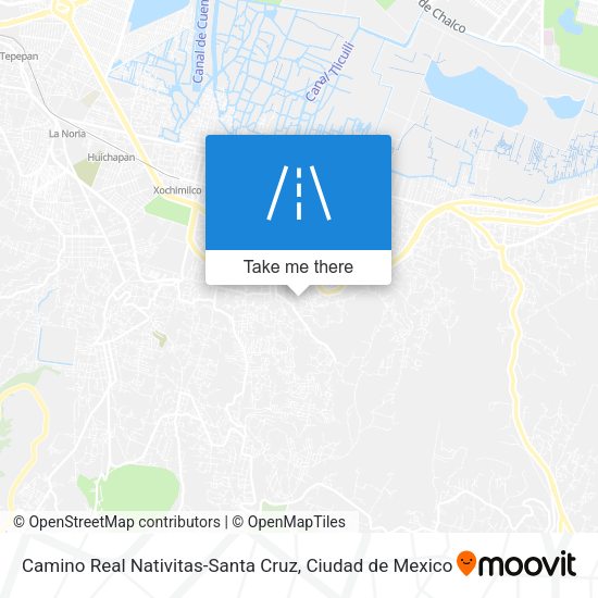 Camino Real Nativitas-Santa Cruz map