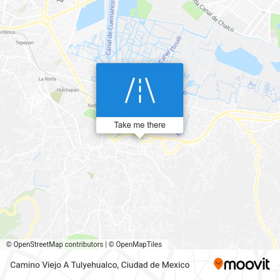 Camino Viejo A Tulyehualco map