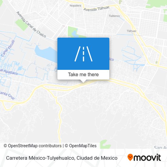 Carretera México-Tulyehualco map