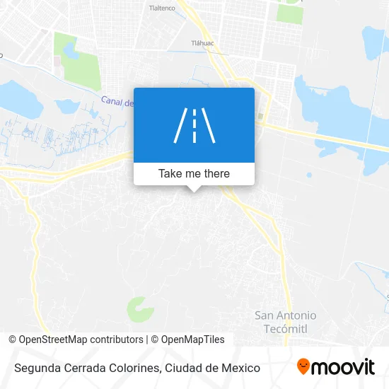 Segunda Cerrada Colorines map