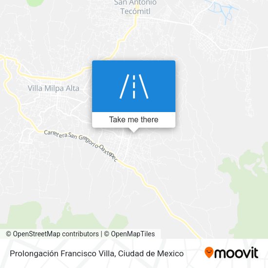 Mapa de Prolongación Francisco Villa