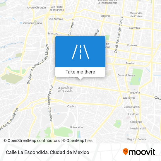 Calle La Escondida map