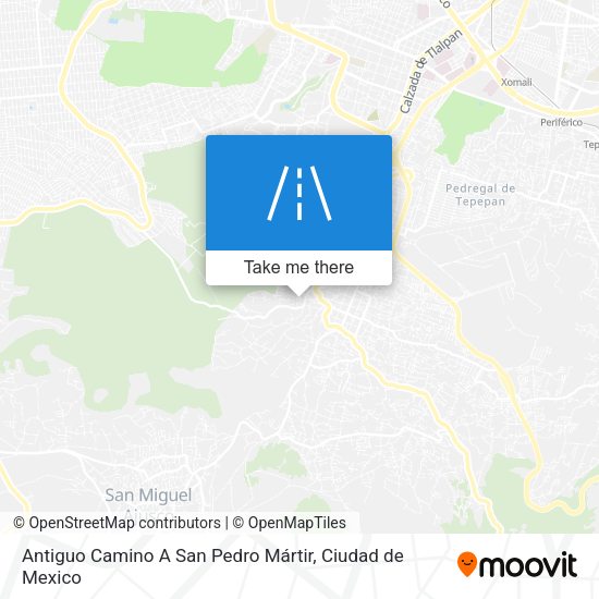 Antiguo Camino A San Pedro Mártir map
