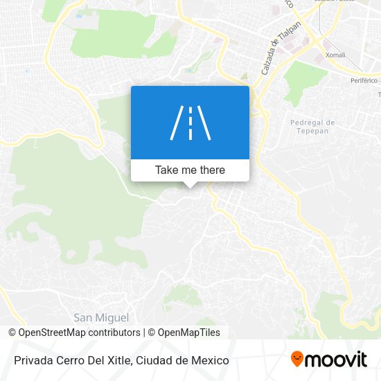 Mapa de Privada Cerro Del Xitle