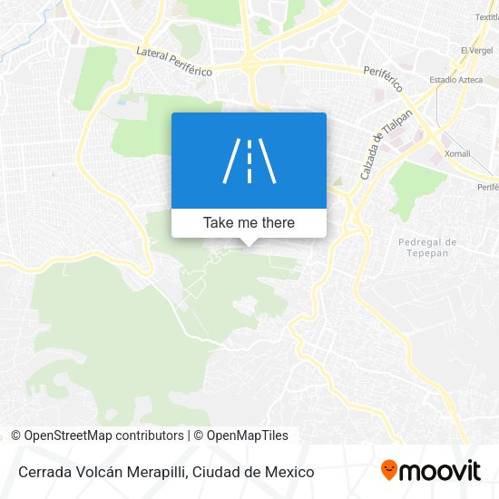 Cerrada Volcán Merapilli map