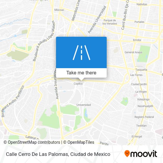 Calle Cerro De Las Palomas map