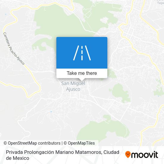 Mapa de Privada Prolongación Mariano Matamoros