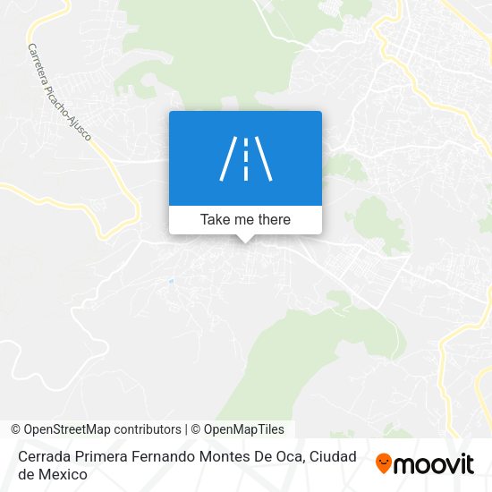 Cerrada Primera Fernando Montes De Oca map