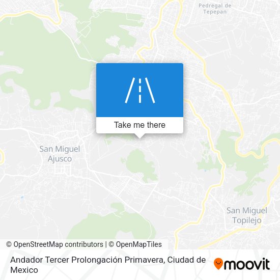 Mapa de Andador Tercer Prolongación Primavera