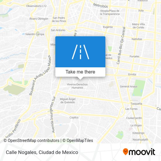 Calle Nogales map