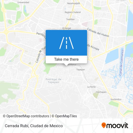 Mapa de Cerrada Rubí