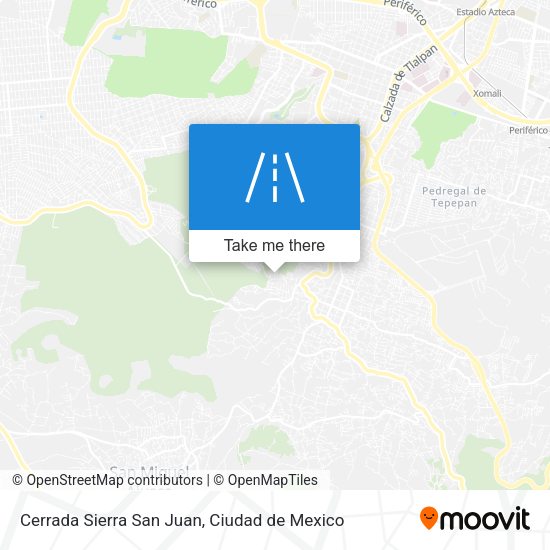 Cerrada Sierra San Juan map