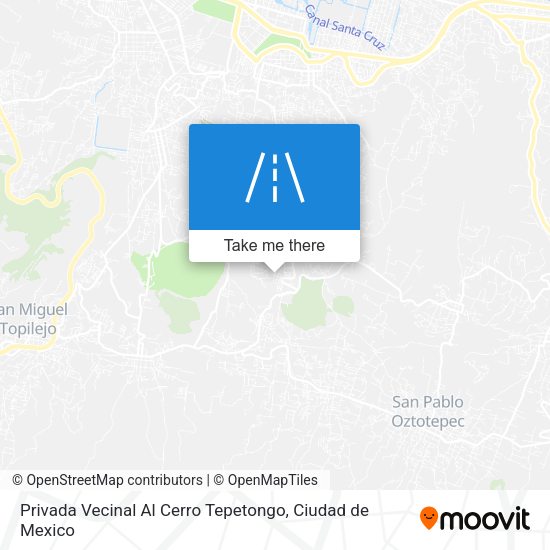 Privada Vecinal Al Cerro Tepetongo map