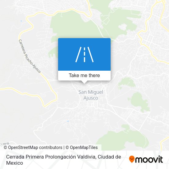 Cerrada Primera Prolongación Valdivia map