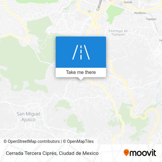 Mapa de Cerrada Tercera Ciprés