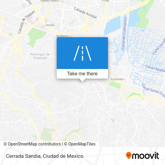 Cerrada Sandia map