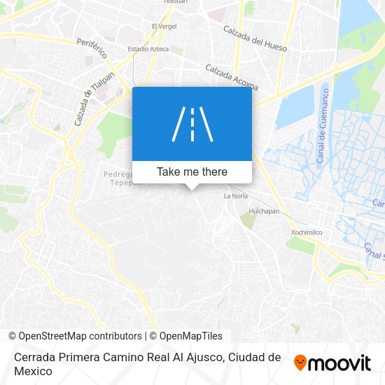 Cerrada Primera Camino Real Al Ajusco map