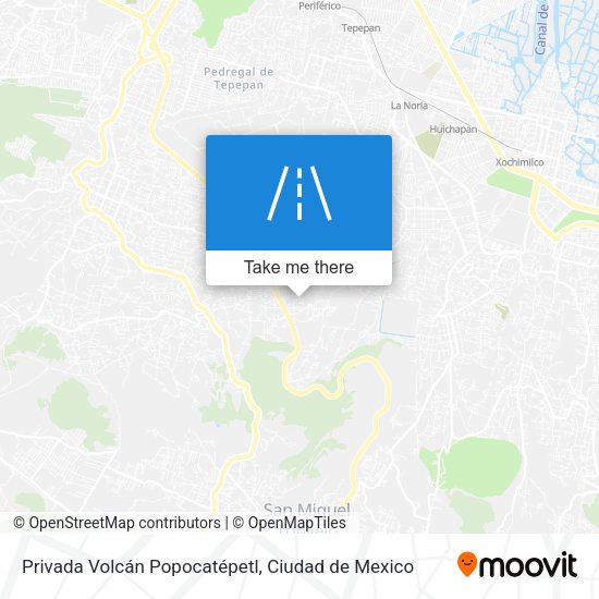 Privada Volcán Popocatépetl map