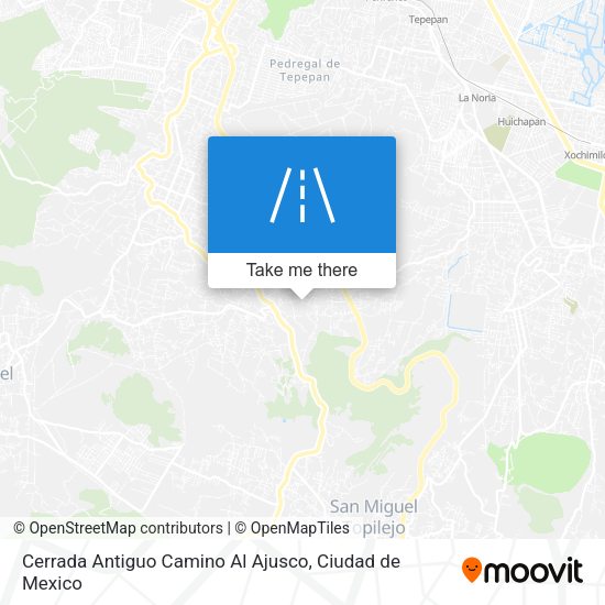 Mapa de Cerrada Antiguo Camino Al Ajusco