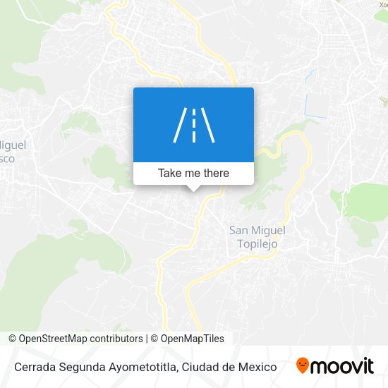 Mapa de Cerrada Segunda Ayometotitla