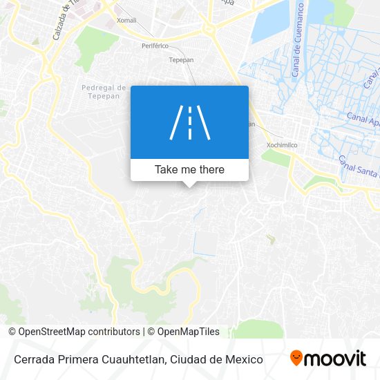 Mapa de Cerrada Primera Cuauhtetlan