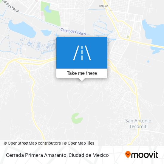 Mapa de Cerrada Primera Amaranto