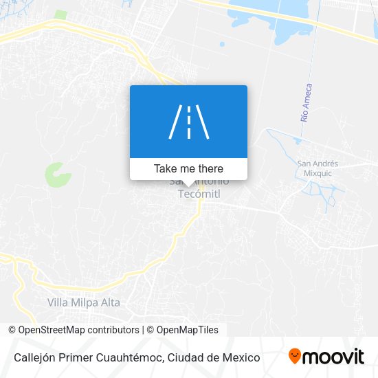 Callejón Primer Cuauhtémoc map