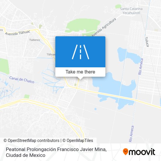 Peatonal Prolongación Francisco Javier Mina map