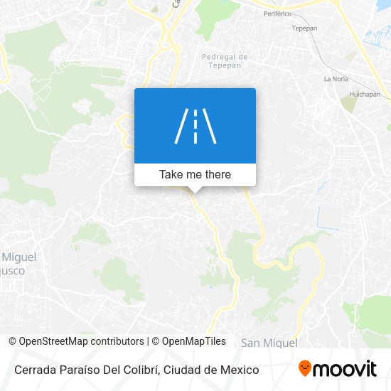 Cerrada Paraíso Del Colibrí map