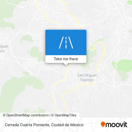 Cerrada Cuarta Poniente map
