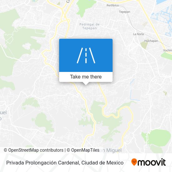 Mapa de Privada Prolongación Cardenal