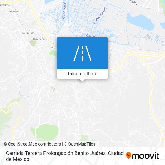 Mapa de Cerrada Tercera Prolongación Benito Juárez