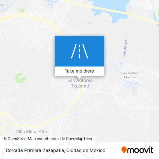 Mapa de Cerrada Primera Zazapatla