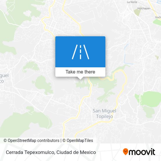 Mapa de Cerrada Tepexomulco